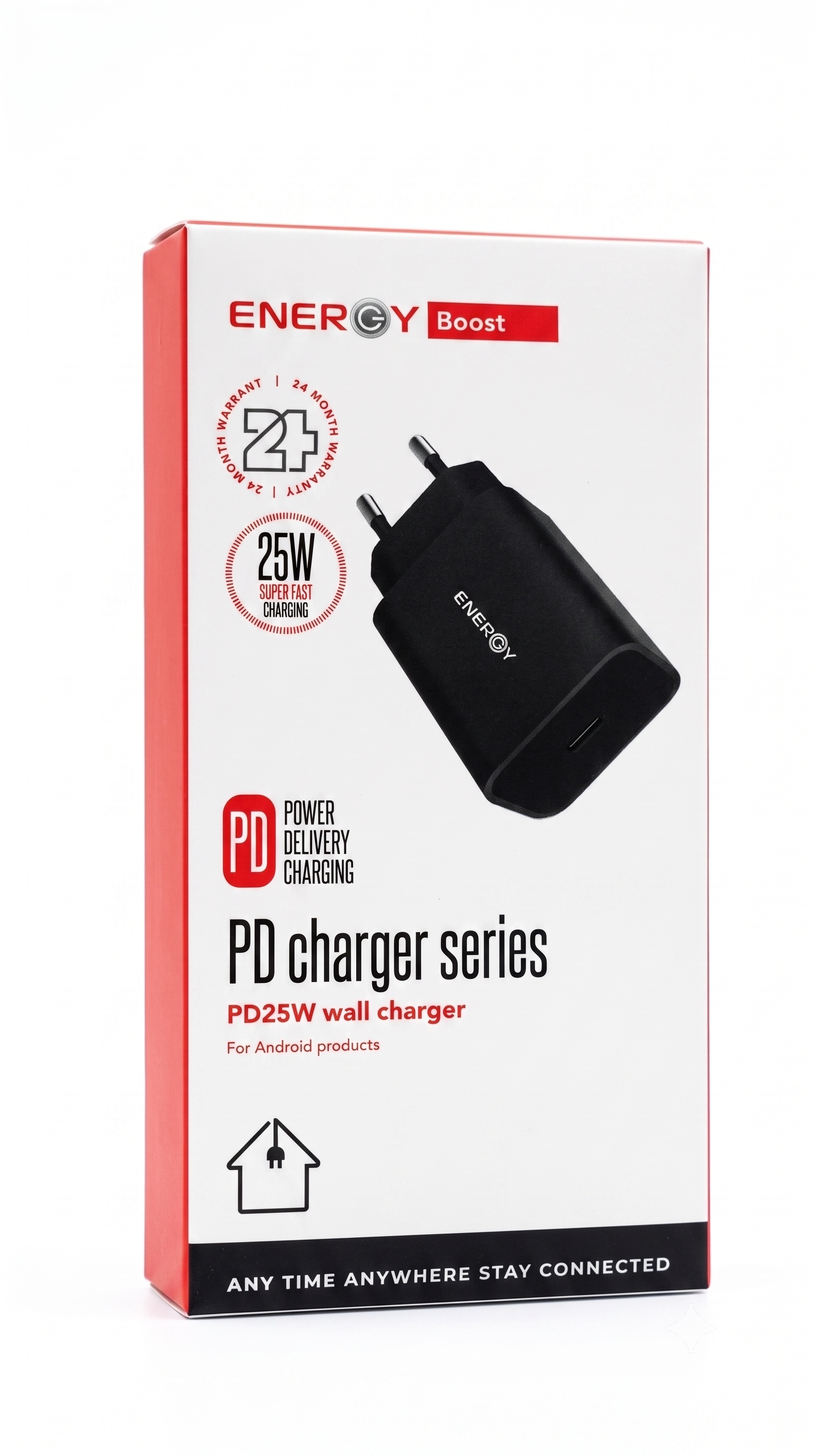 מטען קיר Energy PD 25W USB-C שחור