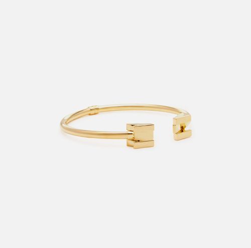 Necklace with geometric logo