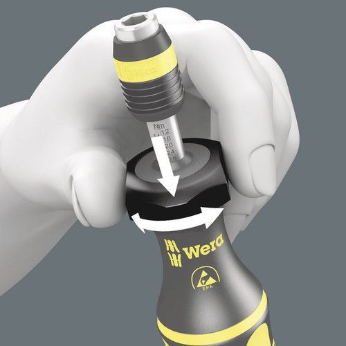 מברג מומנט לביטים אנטי סטטי ESD 7445 2.5-11.5in/lbs 1/4 מבית WERA