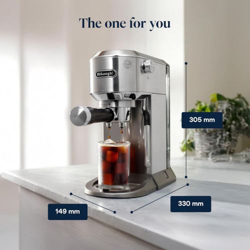מכונת אספרסו ידנית Delonghi Dedica Duo EC890.M כסוף