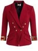 Jacket in double layer stretch crêpe fabric with jewel logo