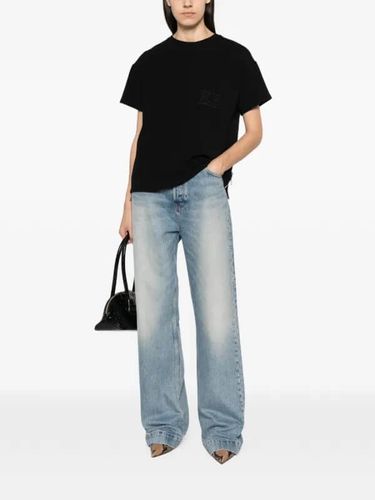 Elisabetta Franchi logo-patch zip-detail T-shirt 