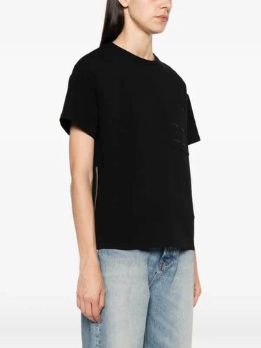 Elisabetta Franchi logo-patch zip-detail T-shirt 