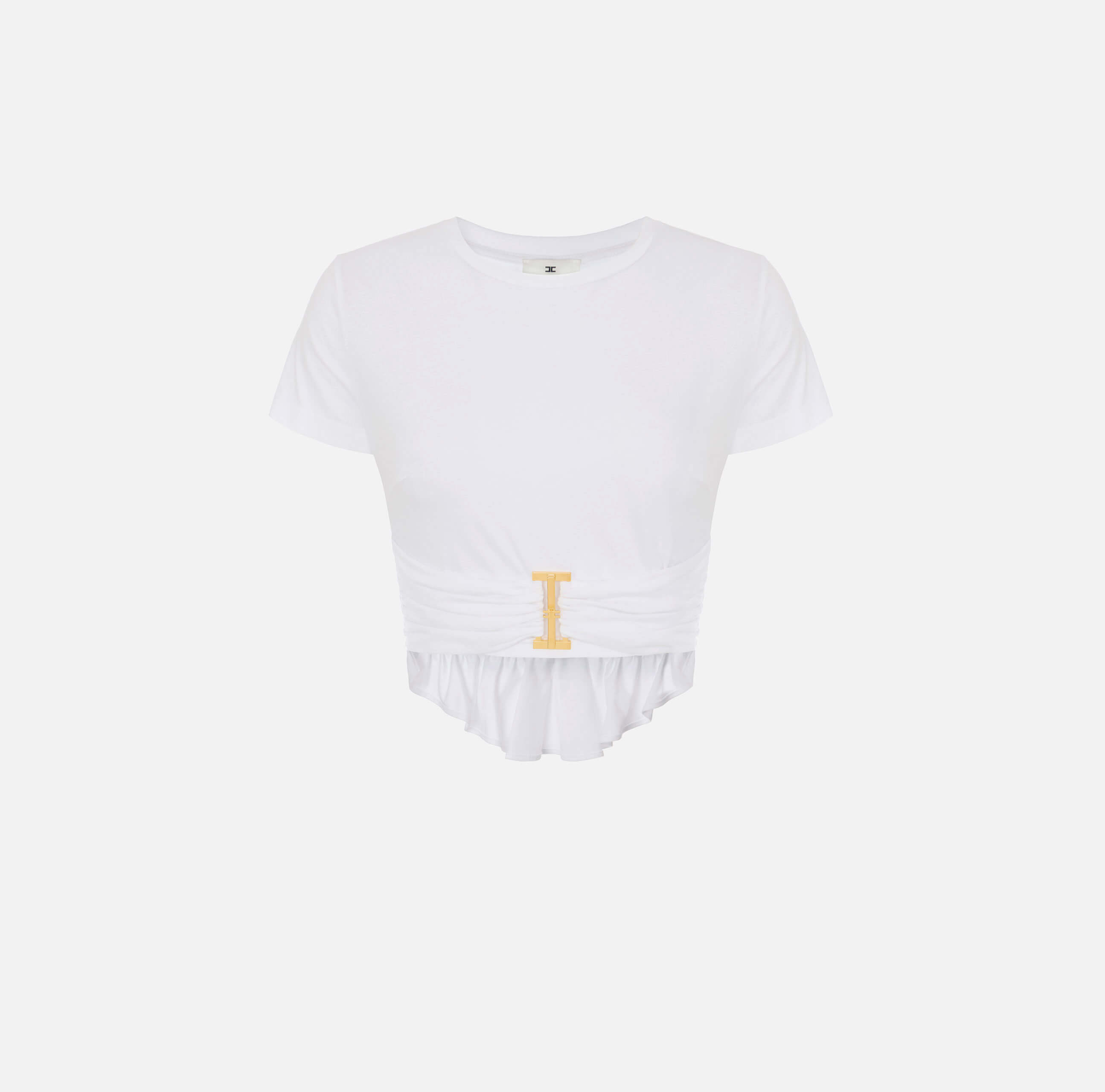 Jersey T-shirt with jewel detail