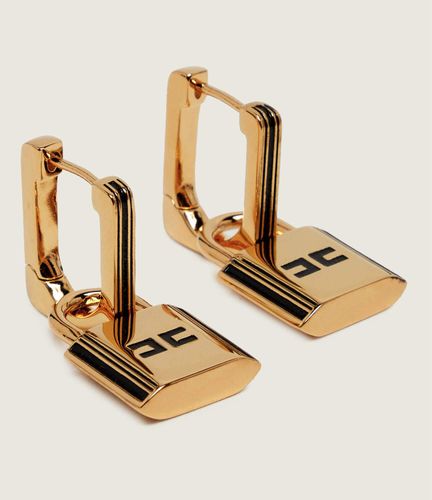 Elisabetta Franchi padlock-detail drop earrings