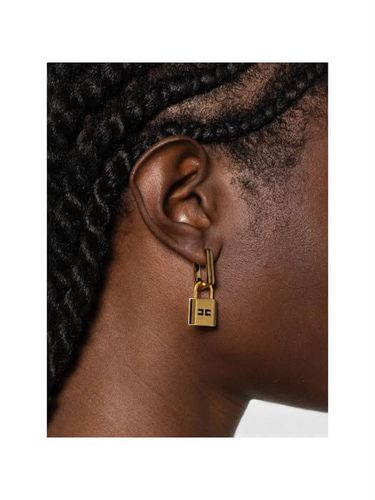 Elisabetta Franchi padlock-detail drop earrings