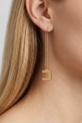 Elisabetta Franchi logo-pendant Threader Earrings