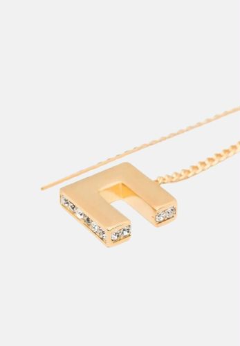 Elisabetta Franchi logo-pendant Threader Earrings