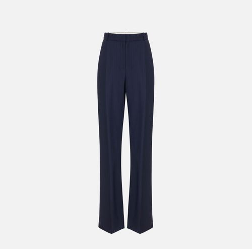 Pinstriped trousers in cool wool fabric