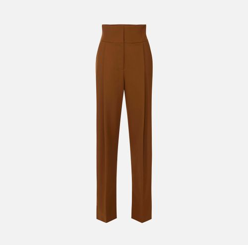 Trousers in gabardine fabric