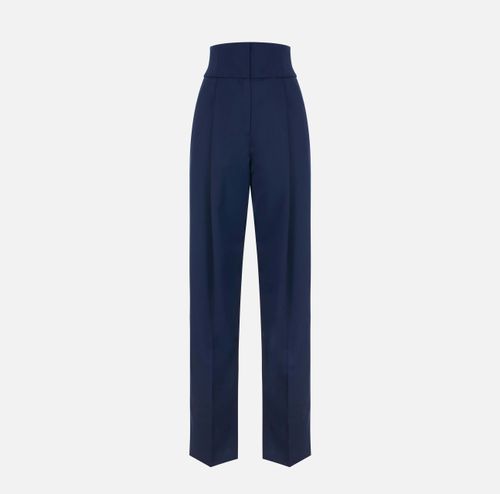 Trousers in gabardine fabric