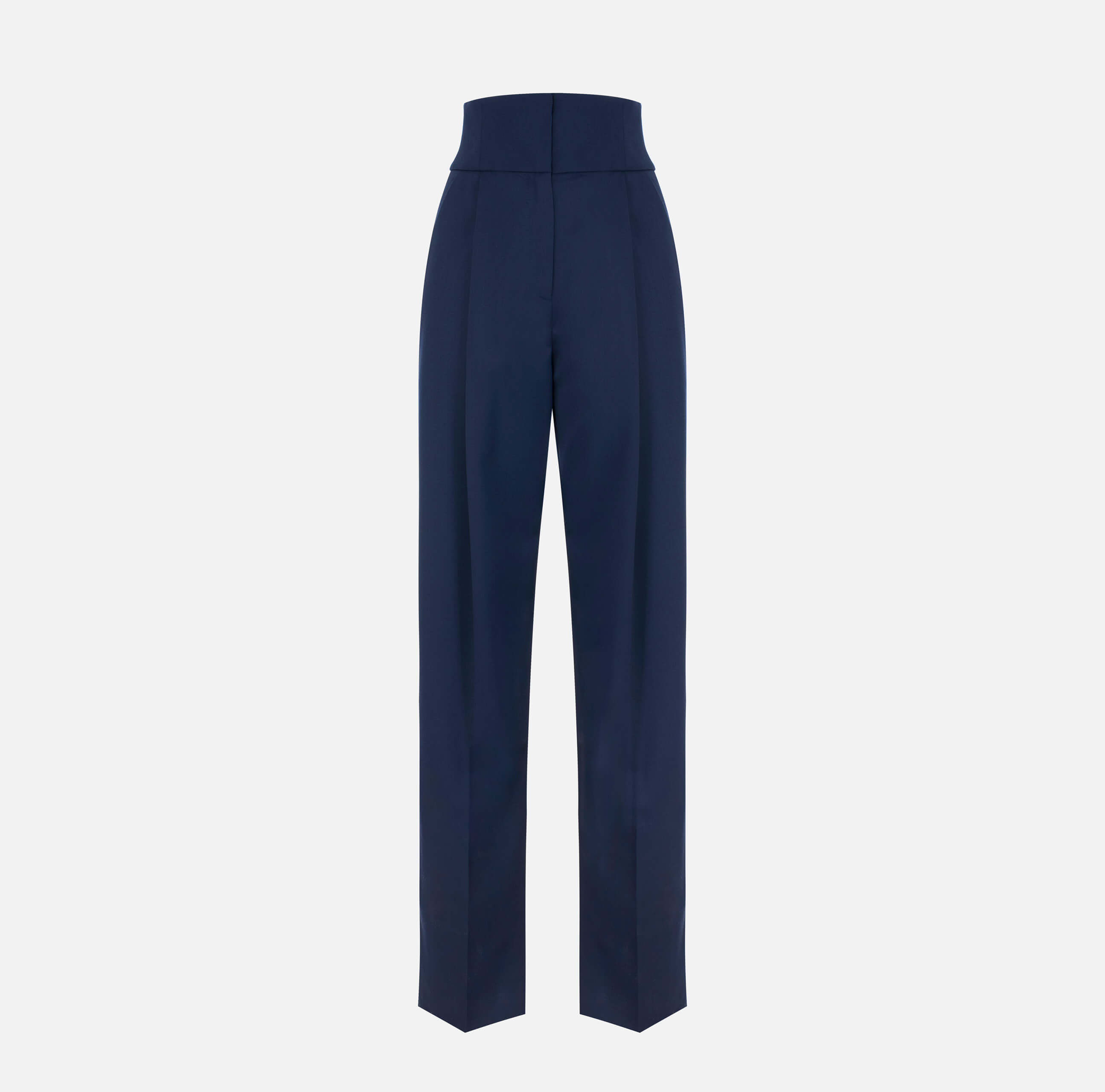 Trousers in gabardine fabric