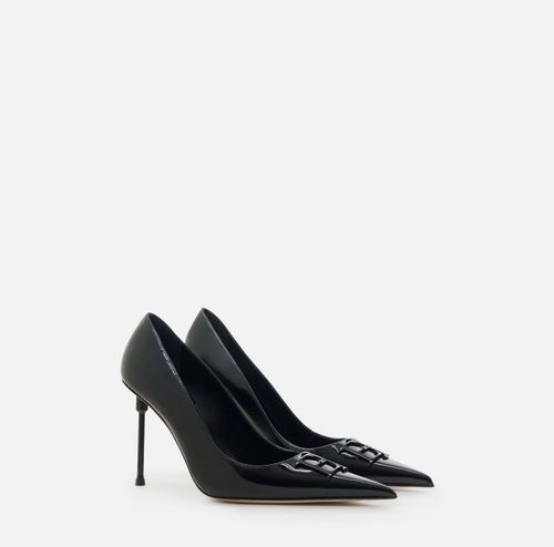 Patent leather pumps