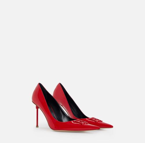 Patent leather pumps