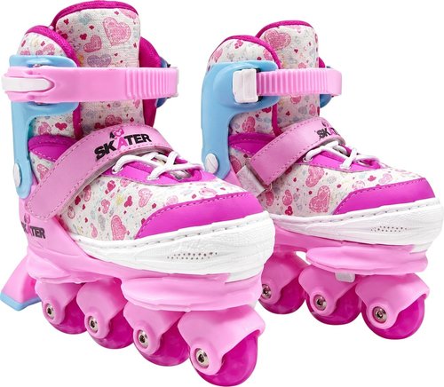 רולר בליידס 3 ב־1 מידה XS 27–30 ורוד Skater