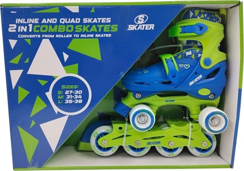 גלגיליות 2 ב־1 Combo ירוק Skater