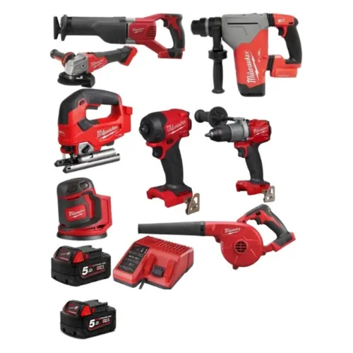 סט 8 כלים דור 4 + זוג סוללות 5AH מילווקי M18 8TOOLSET – סטים