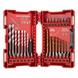 סט 39 מקדחים אוניברסלים לאימפקט MILWAUKEE