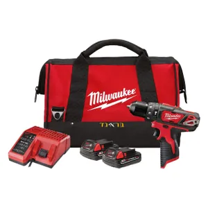 מברגה / מקדחה רוטטת ליתיום 12V + שתי סוללות 2.0AH MILWAUKEE