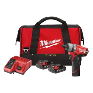 מברגה / מקדחה עם כניסת ביט + שתי סוללות 2.0AH MILWAUKEE