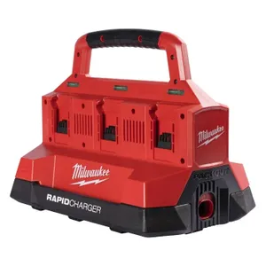 עמדת טעינה 6 סוללות מטען מהיר עם חיבור לPACKOUT MILWAUKEE
