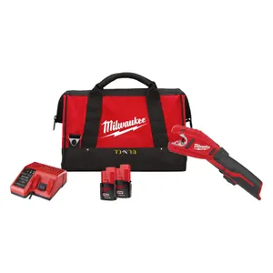 חותך צינורות נטען 12V + שתי סוללות 2.0AH MILWAUKEE