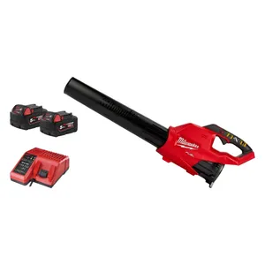 מפוח עלים נטען 18V + שתי סוללות 5.0AH MILWAUKEE