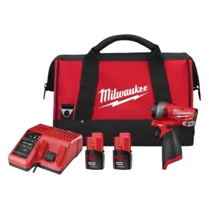 מפתח רטיטה (אימפקט) "1/2 12V + שתי סוללות 2.0AH MILWAUKEE