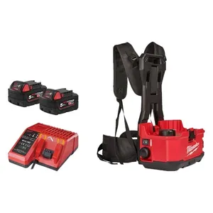 תיק נשיאה למיכלי ריסוס 15 ליטר + שתי סוללות 5.0AH MILWAUKEE