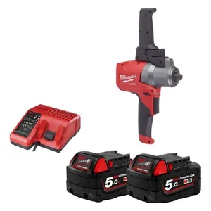 מערבל 18V מקצועי + 2 סוללות 5AH MILWAUKEE