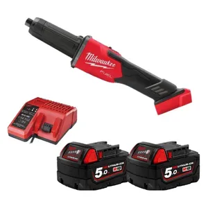 משחזת ציר 18V דור 2 ללא פחמים + 2 סוללות 5AH MILWAUKEE