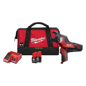 חותך כבלים וחטי חשמל נטען 12V + שתי סוללות 2.0AH MILWAUKEE