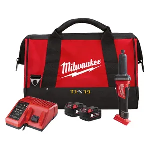משחזת ציר נטענת 18V + 2 סוללות 5.0AH MILWAUKEE