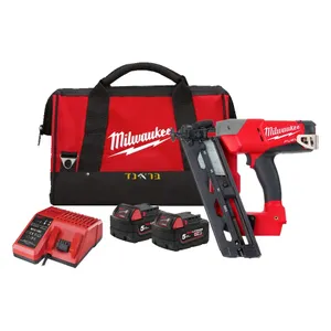 אקדח מסמרים זוויתי נטען 18V + שתי סוללות 5.0AH MILWAUKEE