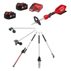 מולטיטול 18V עם אביזרי גינון + 2 סוללות 5AH MILWAUKEE