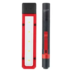 סט פנס כיס מגנטי 300LM דגם FL LED + פנס עט 100ML דגם IPL LED MILWAUKEE