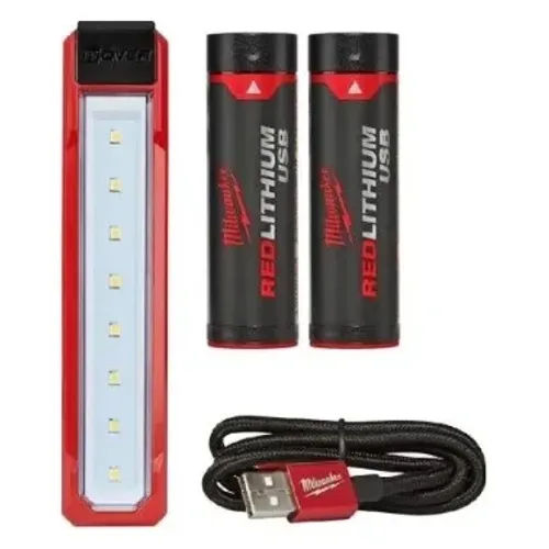 פנס כיס מגנטי 445 לומינוס נטען USB עם 2 סוללות 3AH ומטען מילווקי 2112-22H – פנסים ומוצרי תאורה