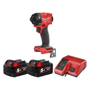 מברגת אימפקט 18V דור 4 + 2 סוללות 5AH MILWAUKEE