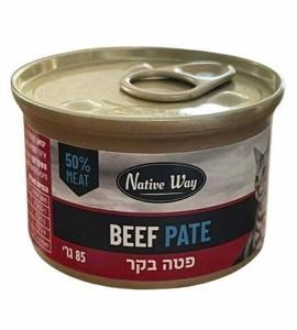שימורי N.W PATE בקר לחתול Native Way