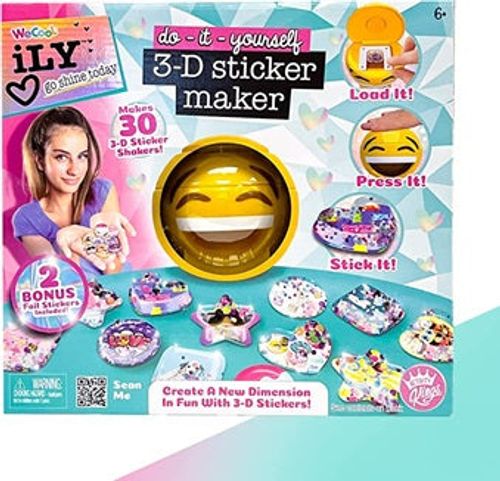 ערכת יצירה להכנת מדבקות תלת־ממד iLY DIY 3D Sticker Maker