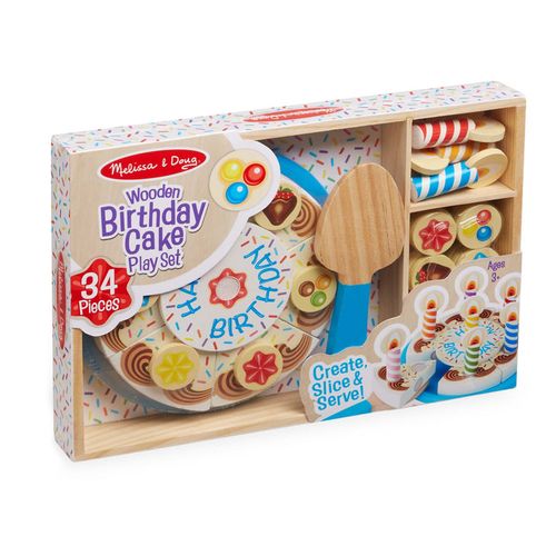 ערכת עץ להכנת עוגה Melissa & Doug – משחק אפייה מעץ לילדים