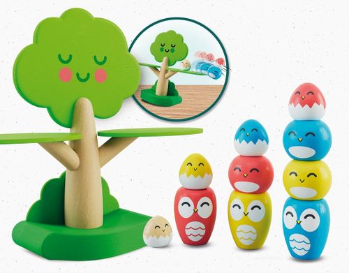 מונטסורי Baby Wood – משחק איזון ציפורים מבית Lisciani