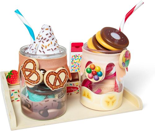 סט מילקשייק מעץ Melissa & Doug – משחק הכנת מילקשייקים לילדים