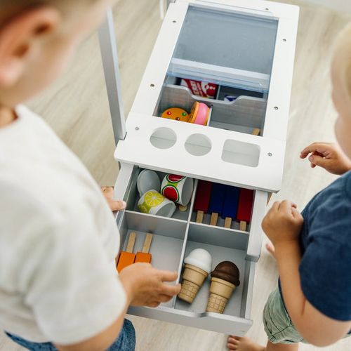 עגלת חטיפים ומתוקים Melissa & Doug – עגלת משחק דו־צדדית לילדים