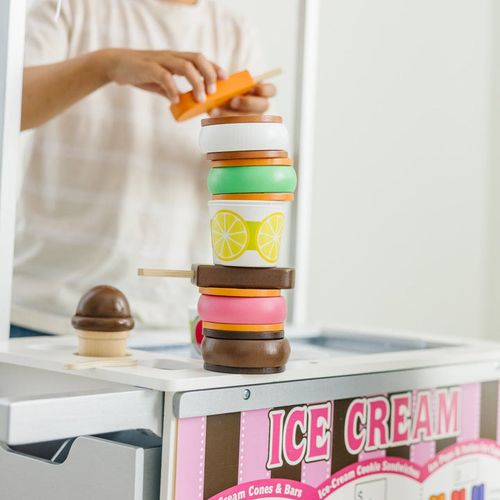 עגלת חטיפים ומתוקים Melissa & Doug – עגלת משחק דו־צדדית לילדים