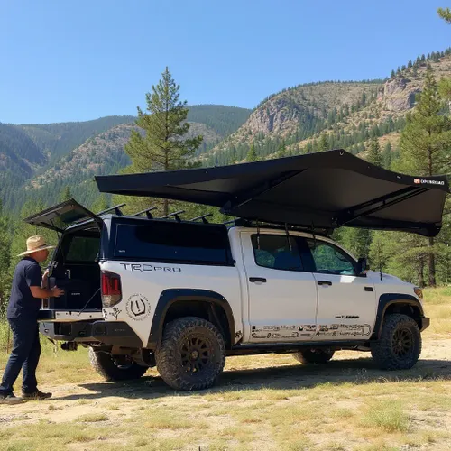 סוכך לרכב שטח OPENROAD 180° – (סוכך צד ללא רגליים)כולל תאורת לד מובנית