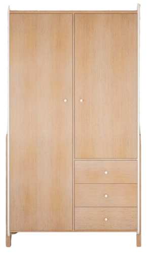 ארון לחדר תינוק / ילדים 3 דלתות עשוי MDF עם מסילות טריקה שקטה - פראג