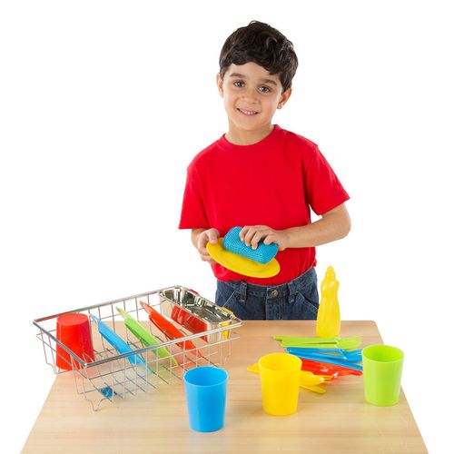 סט כלי בית לשטיפה וייבוש Melissa & Doug – ערכת כלים למשחק לילדים