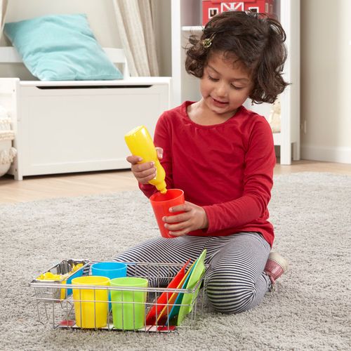 סט כלי בית לשטיפה וייבוש Melissa & Doug – ערכת כלים למשחק לילדים