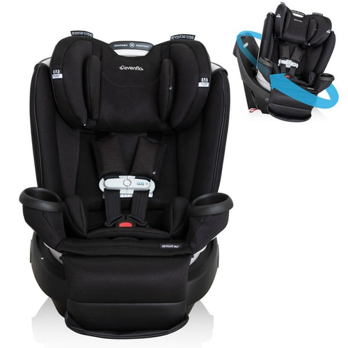 כיסא בטיחות מסתובב רבולב אקסטנד Evenflo Revolve 360 Extend All-in-One עם חיישן Sensor Safe - שחור